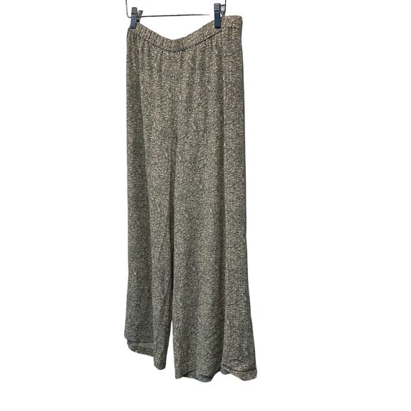 Eileen Fisher Size Small Tencel Viscose Flowy Wide Crop Pant Ecru Beige Black - Picture 8 of 11